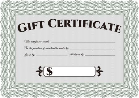 Green gift certificate