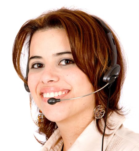 Woman wearing a headset - Business concepts