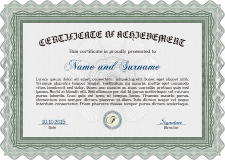 Certificate template. Vector certificate template.Lovely design. With complex background.