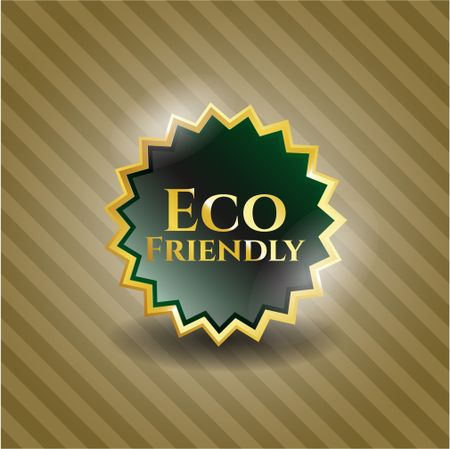 Eco friendly green shiny badge