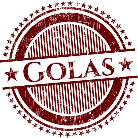 Red goals rubber stamp