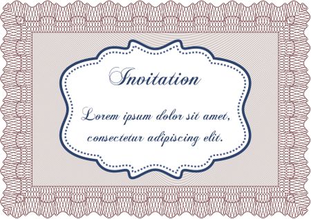 Red invitation template