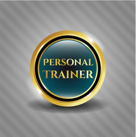 Personal trainer gold shiny medal