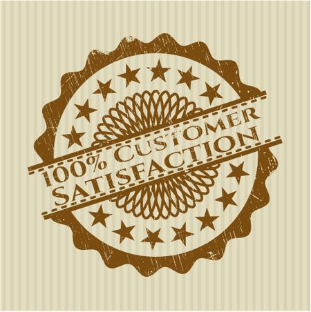 100% Customer satisfaction rubber stamp