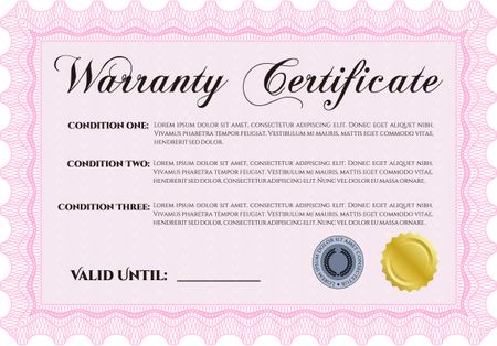 Template Warranty certificateIt includes background. Very Customizable. Complex border.