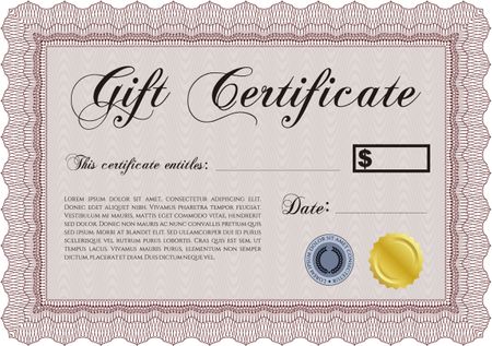 Red gift certificate