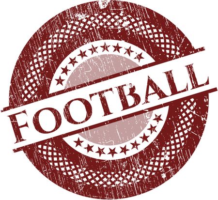 Red rubber football stamp