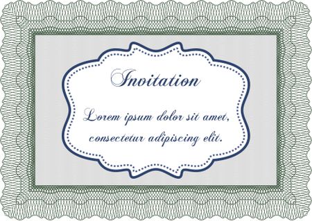 Retro invitation template. With complex background. Border, frame.Lovely design. 