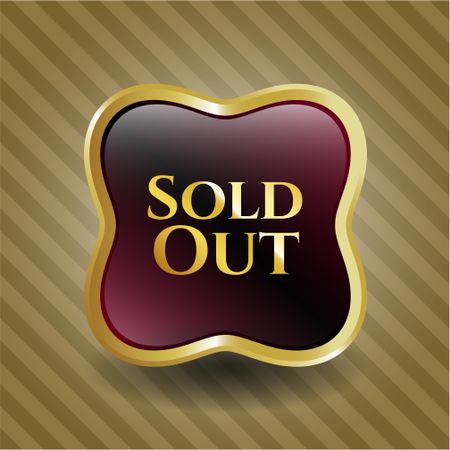 Sold out red shiny badge