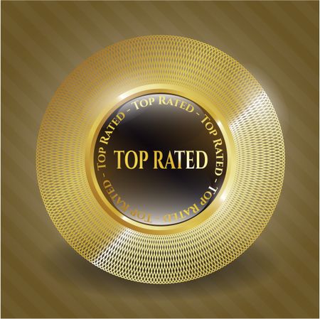 Top rated gold shiny badge