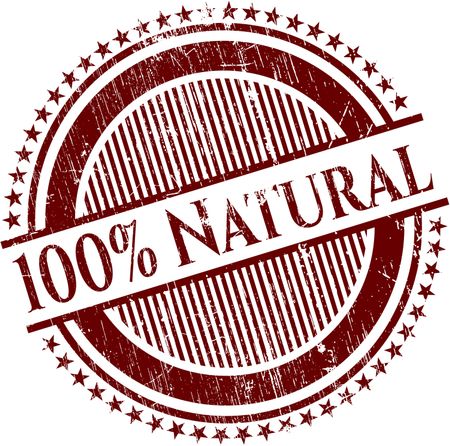 100% Natural red rubber stamp