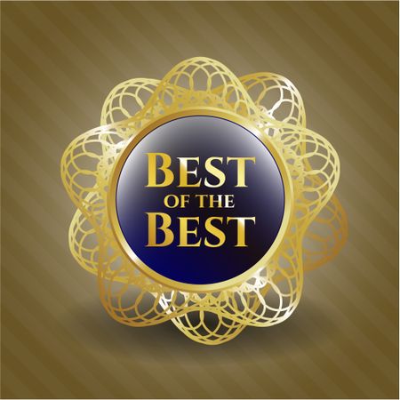 Best of the best gold shiny badge with complex border