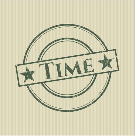 Time rubber grunge stamp