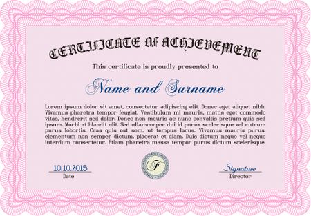 Diploma. Excellent design. With quality background. Detailed.