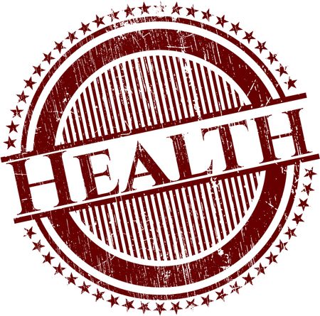 Red health rubber stamp