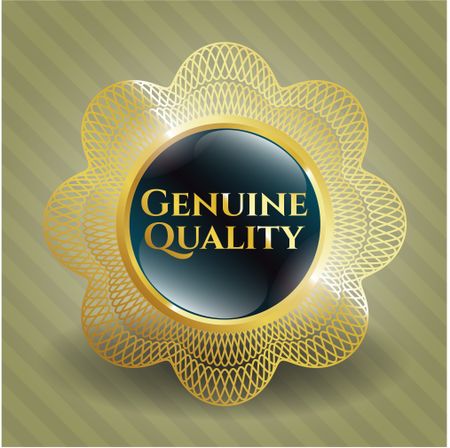 Genuine quality shiny golden emblem