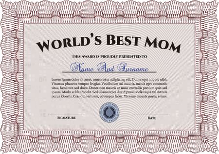 World's best mom award