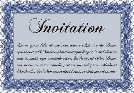 Invitation template. Elegant design. With complex background. Customizable, Easy to edit and change colors.