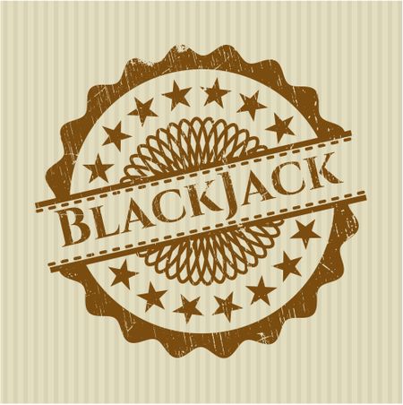 Blackjack rubber stamp