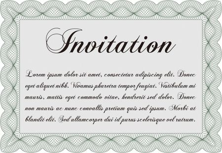 Retro invitation template. Nice design. Vector illustration.With quality background. 