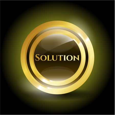 Solution gold shiny emblem
