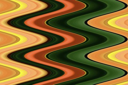 Dynamic multicolored abstract of sine waves for decoration and background with themes of fluidity, flexibility, fluctuation