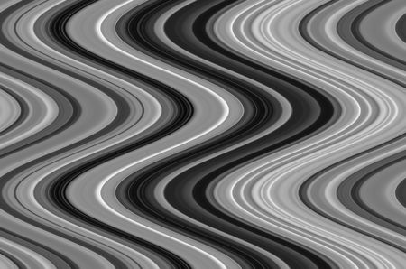 Abstract pattern of wavy symmetry in black and white that illustrates fluidity and changeability