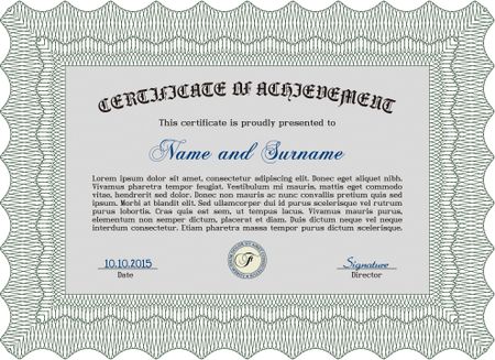 Sample certificate or diploma. Printer friendly. Customizable, Easy to edit and change colors.Lovely design.