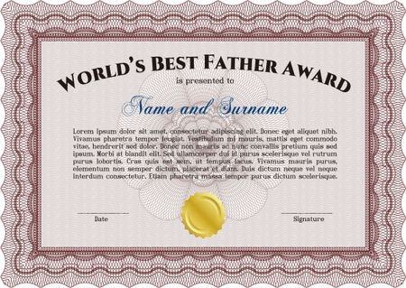 Red world's best father award

