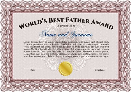 Red world's best father award