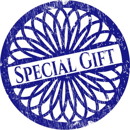Special gift blue rubber stamp