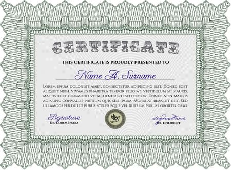 Diploma. With background. Vector illustration.Complex design.