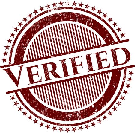 Verified red rubber stamp