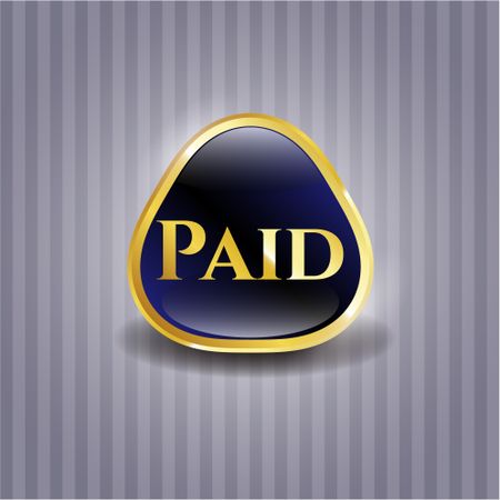 Paid blue shiny badge