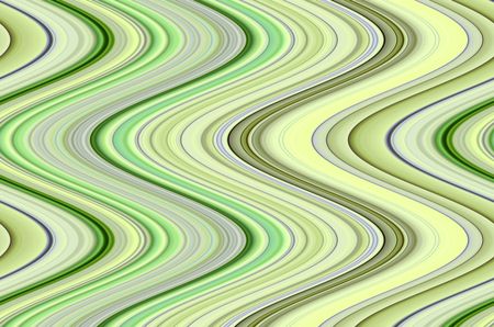 Bright abstract synergistic pattern of contiguous S-curves with pastel greens, for themes of fluidity, alternation, simultaneity