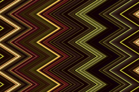 Abstract varicolored pattern of zigzags for geometric motifs in decoration and background