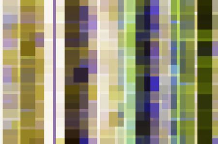 Mosaic abstract with multiple colors, some pastel, and vertical alignment of many rectangles to suggest an urban arrangement