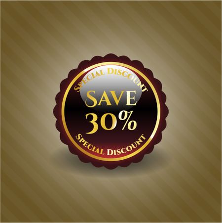 Save 30% shiny badge