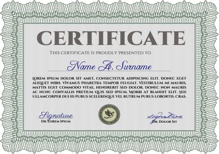 Certificate template. Customizable, Easy to edit and change colors.Beauty design. With great quality guilloche pattern.