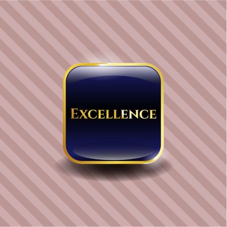 Excellence blue shiny badge