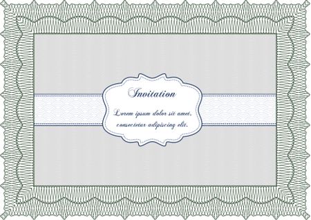 Vintage invitation template. Good design. Border, frame.With quality background.