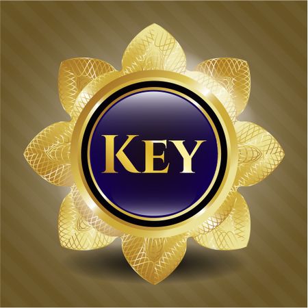 Key gold shiny flower