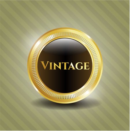 Vintage gold shiny badge