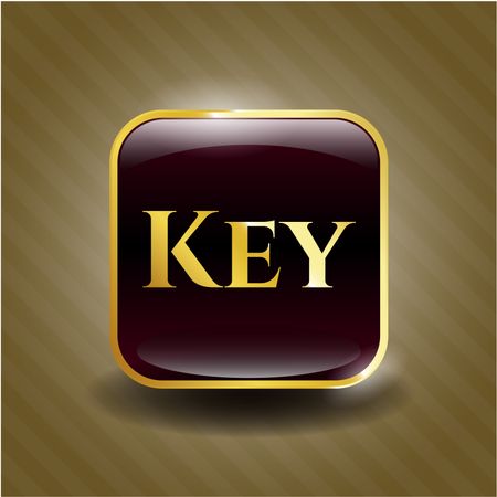 Key red shiny badge