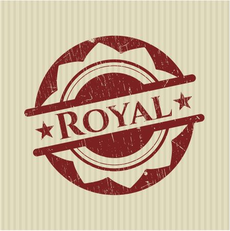 Royal red rubber grunge stamp