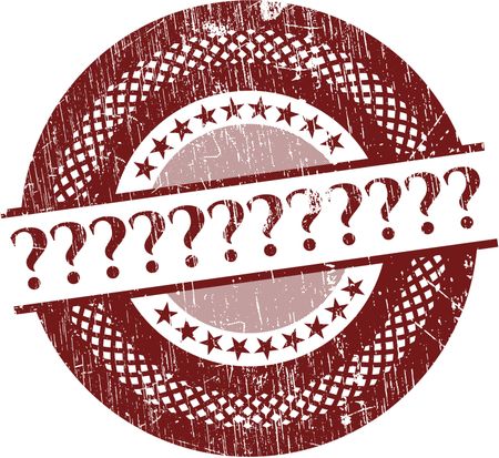 Red question mark rubber seal