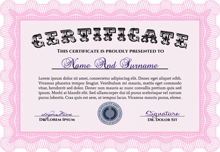 Certificate. Customizable, Easy to edit and change colors.Elegant design. Printer friendly. 
