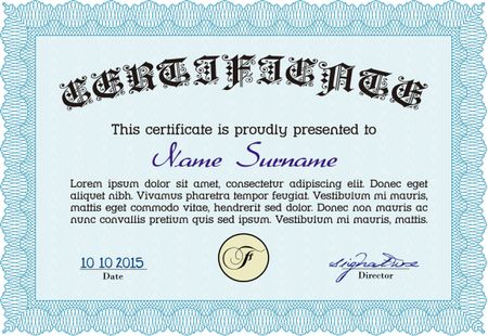 Certificate template or diploma template. Frame certificate template Vector.Good design. Easy to print. 