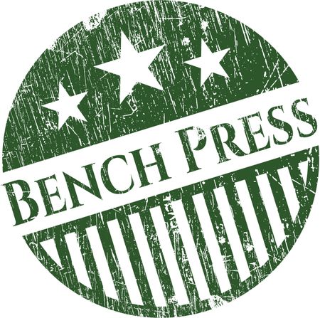 Green bench press rubber stamp