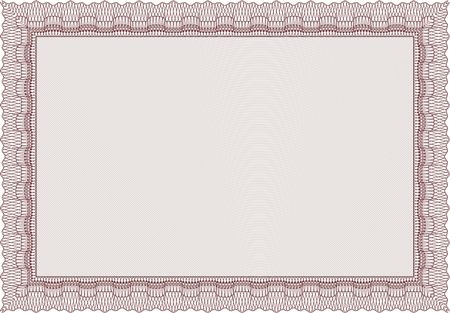 Sample certificate or diploma. Sophisticated design. Vector pattern that is used in currency and diplomas.With complex linear background.